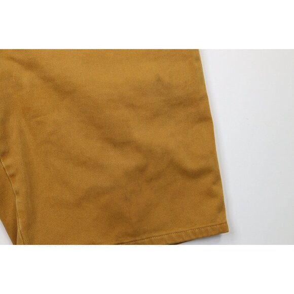 Vintage 90s Guess Mens 34 Distressed Denim Jean Shorts Jorts Wheat Brown USA - Picture 6 of 14